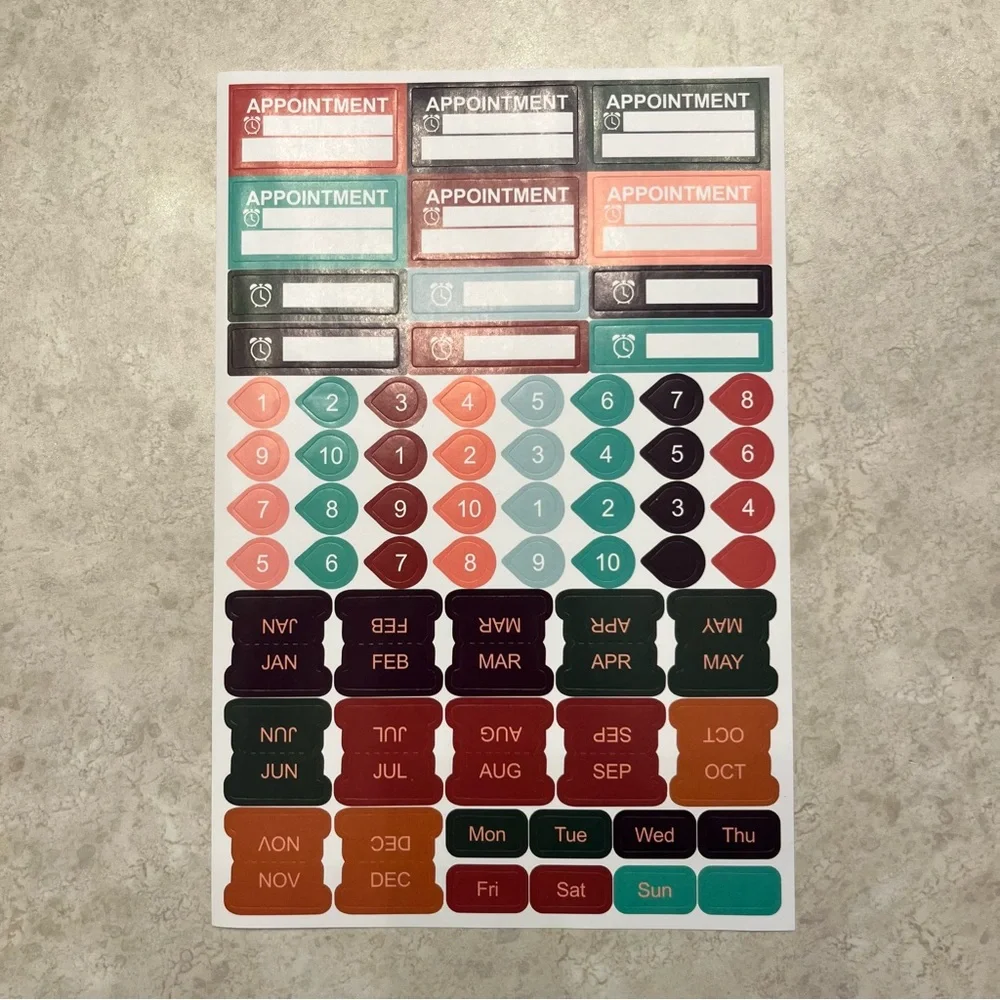 Floral Pink Undated Weekly Planner Stickers Budgeting